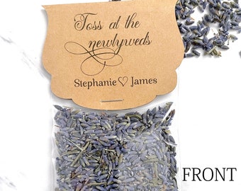 Personalized Lavender Wedding Toss Packets: Biodegradable Confetti