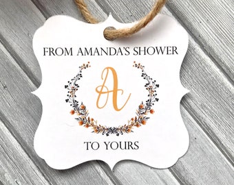 Bridal shower tags, from my shower to yours, tags for bath salts, soap label - set of 12