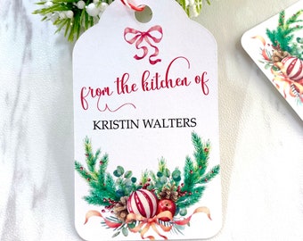 From the kitchen of tags, Christmas goodies labels, personalized tags - set of 12