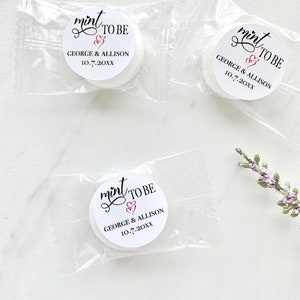 Wedding mints, personalized mint favors, affordable wedding favors, mint to be favors