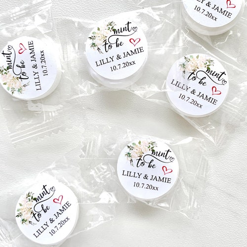 Personalized Wedding Mints Mint to Be Favors Wedding Candy Etsy
