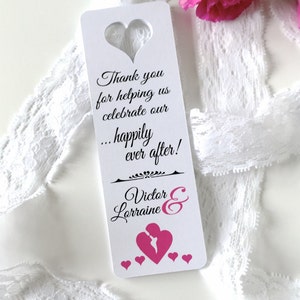 Personalized Wedding Favor Bookmarks: Thank You Gift (Set of 12)