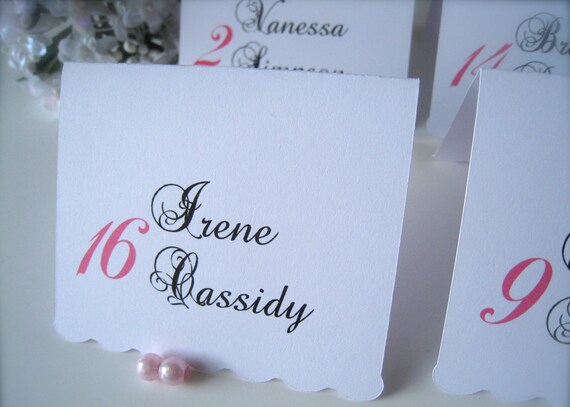 Place Cards Seating Cards Folded Escort Cards Tented Place Etsy