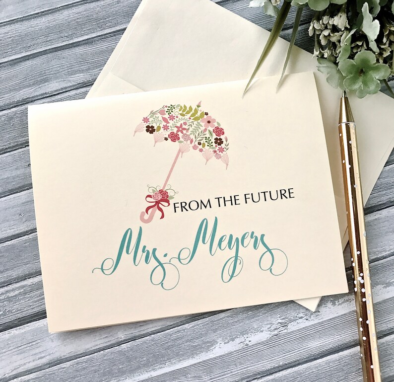 Bridal Shower Thank You Cards Thank You Notes Personalized Etsy