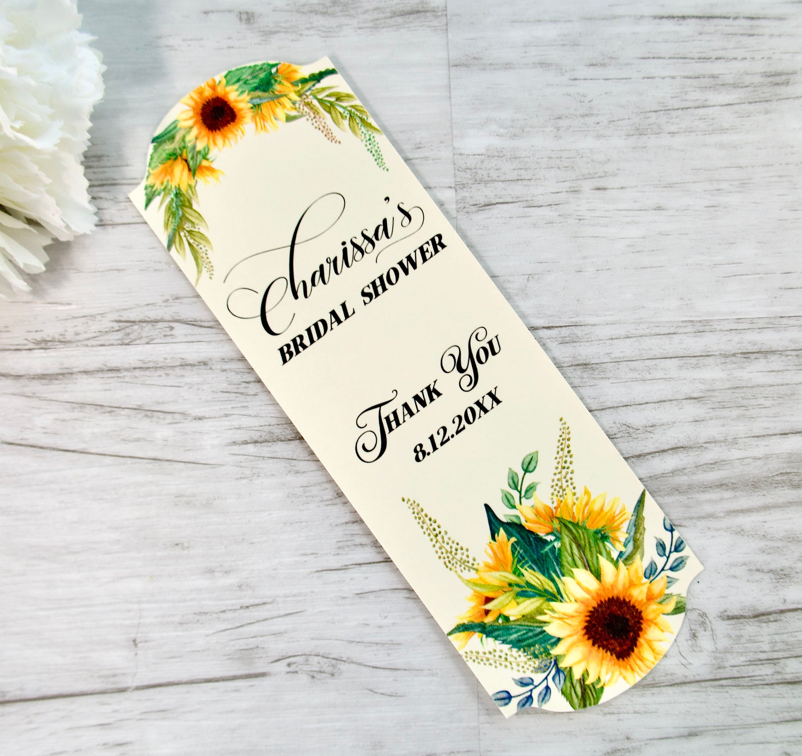 Personalized Bookmarks Bridal Shower Bookmark Favors Etsy
