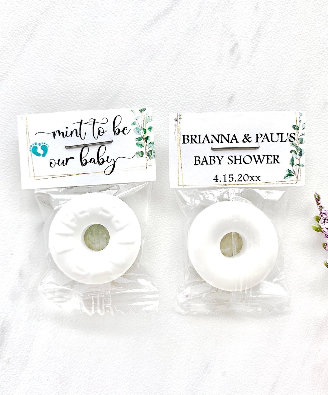 Baby Shower Mints, Personalized Mint Favors, Baby Shower Favors, Baby