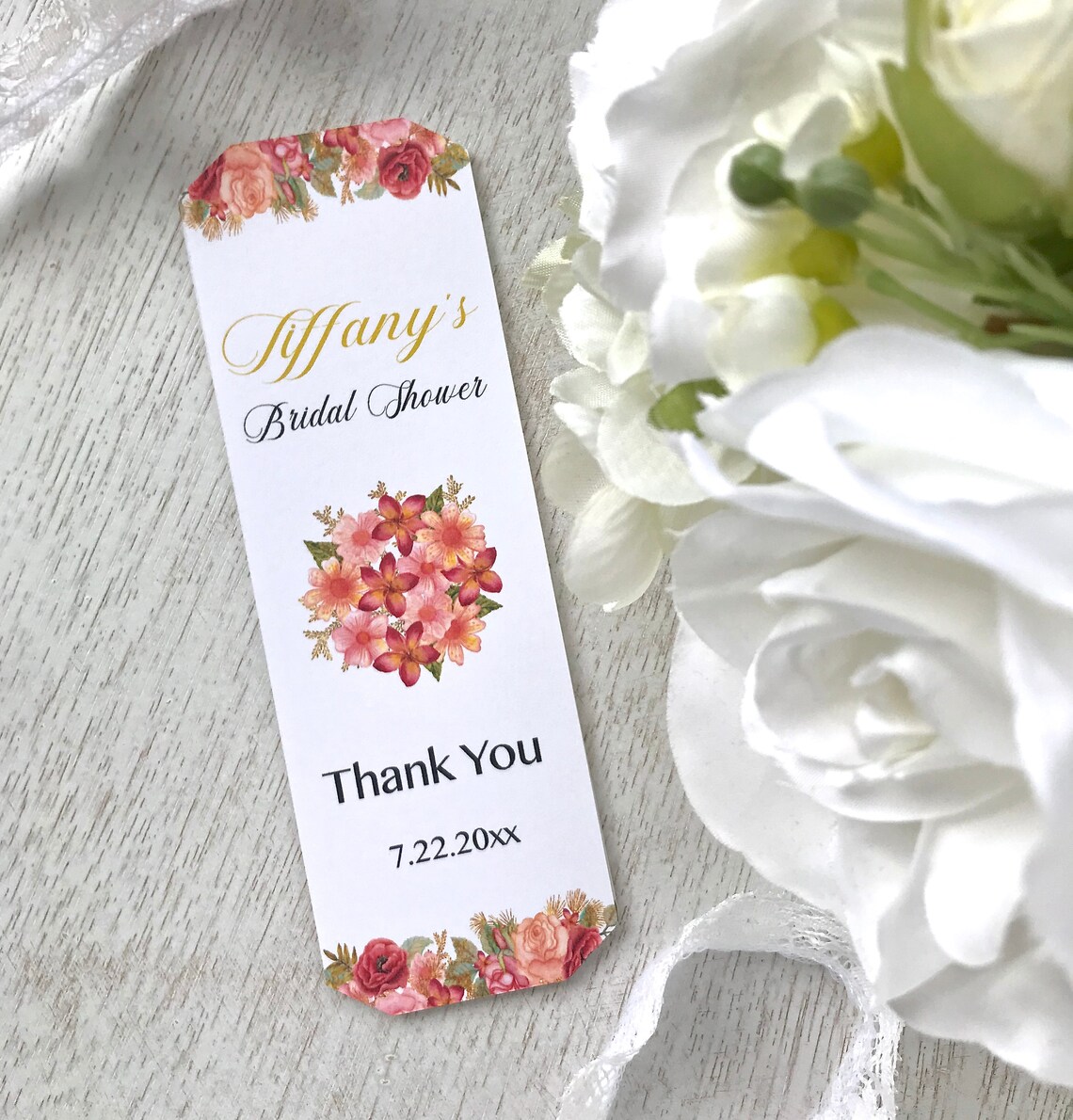 Favors for Bridal Shower Personalized Bookmarks Bookmarks Etsy