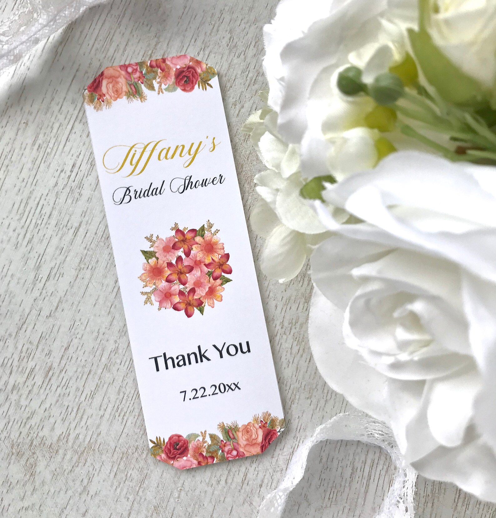 Favors for Bridal Shower Personalized Bookmarks Bookmarks Etsy
