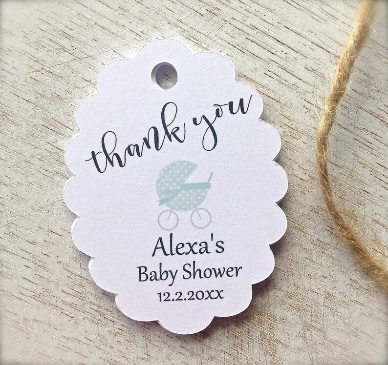 Baby Shower Tags Customized Baby Shower Tags Custom Favor Etsy