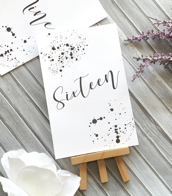 Table Numbers Wedding Reception Cards Wedding Table Signs Etsy
