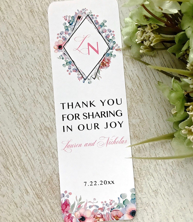 Personalized Bookmarks Wedding Bookmark Favors Bridal Shower - Etsy