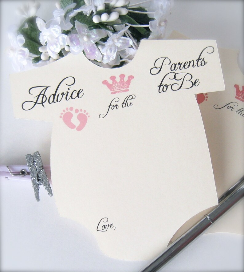 Baby shower advice cards advice for parents to be baby Etsy