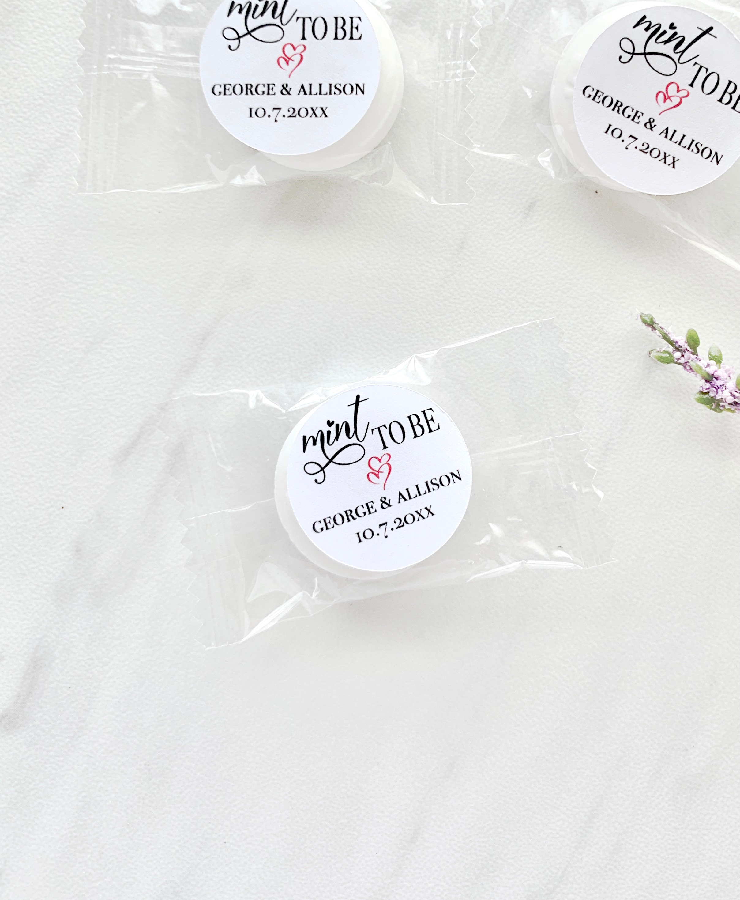 Personalized stickers for mints, mint favor stickers, printed mint to be labels - 80 stickers