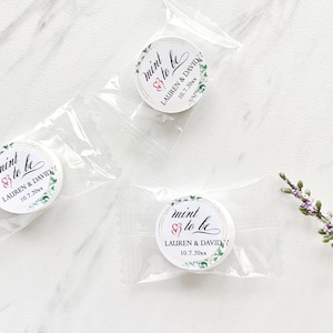Mint favors, personalized wedding mints, mint to be, wedding favors, engagement