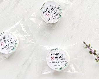 Mint favors, personalized wedding mints, mint to be, wedding favors, engagement