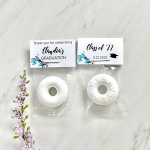 Graduation mints, personalized graduation favors, candy favors for graduation