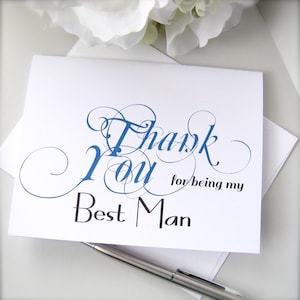 Groomsman Thank You Card: Elegant Wedding Party Note