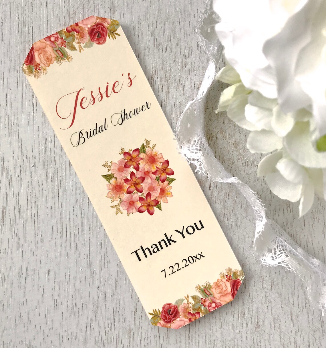 Favors for Bridal Shower Personalized Bookmarks Bookmarks Etsy
