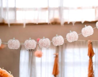 Pumpkin Party Banner, Fall Decor garland, Baby Shower Bunting, Little Pumpkin