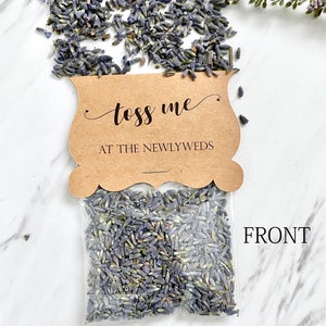 Personalized confetti toss, wedding lavender packets, wedding exit toss, biodegradable confetti