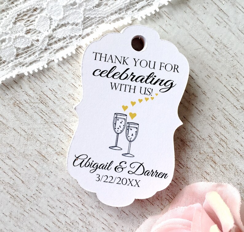 Wedding favor tags personalized tags thank you labels Etsy
