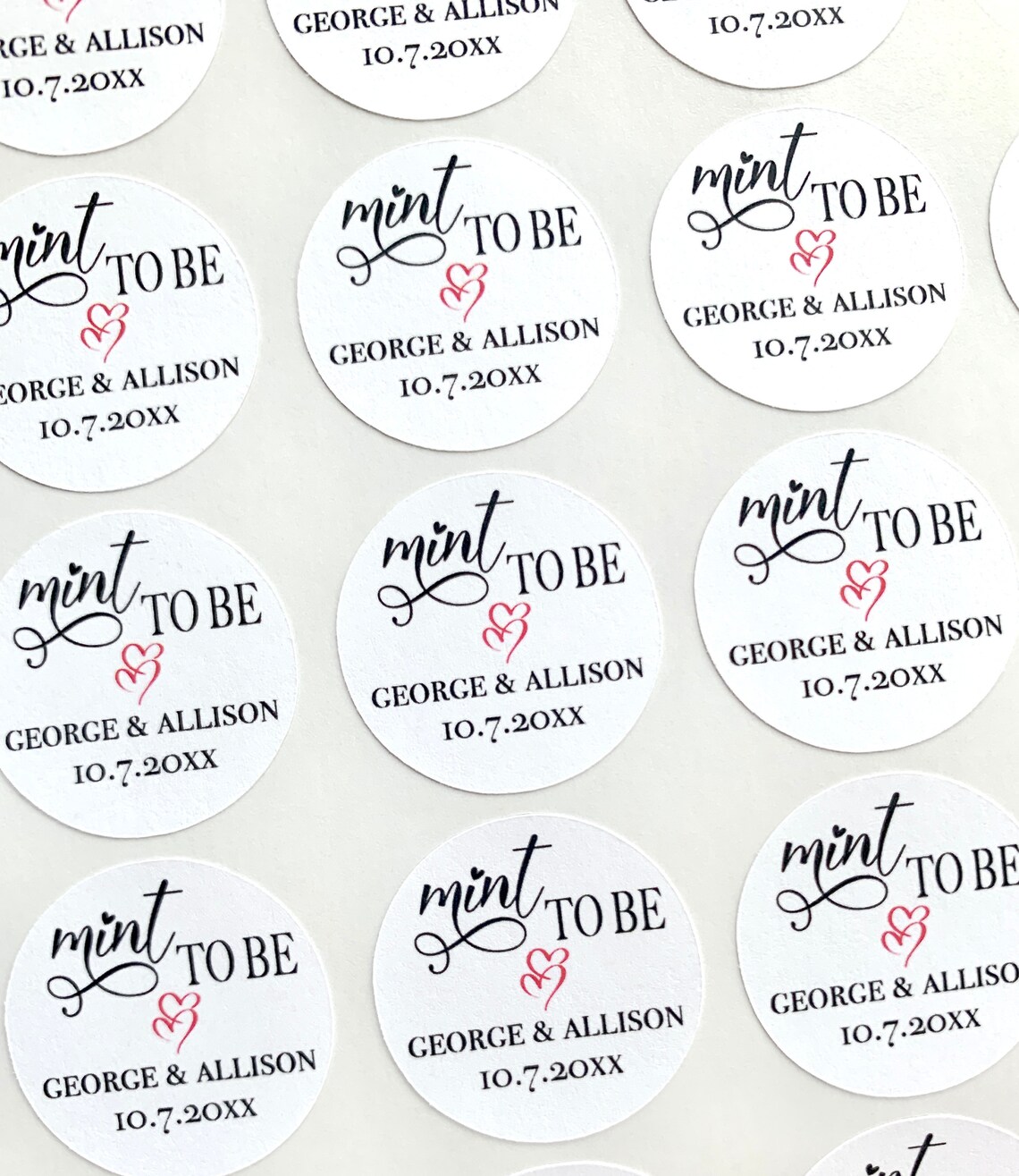 Personalized stickers for mints mint favor stickers printed Etsy