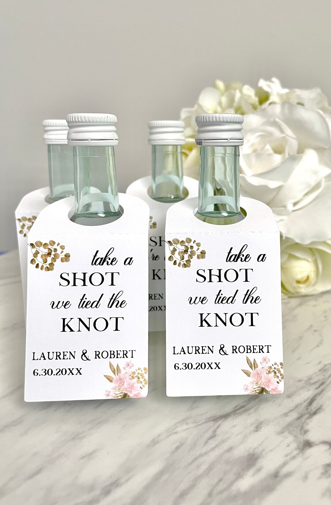 Mini Liquor Bottle Tags Personalized Shot Bottle Tags Etsy