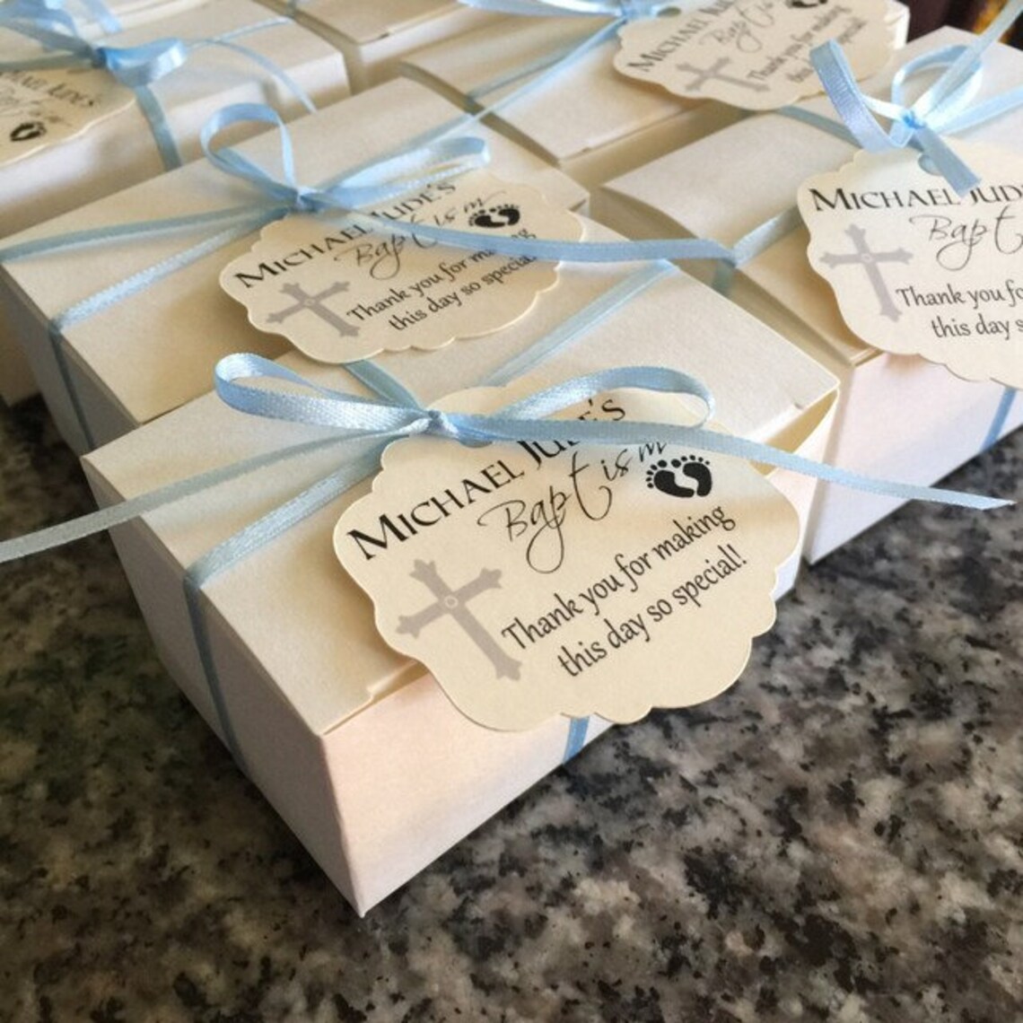 Baby Baptism Favor Tags Christening Favor Tags Baptism Tags Etsy