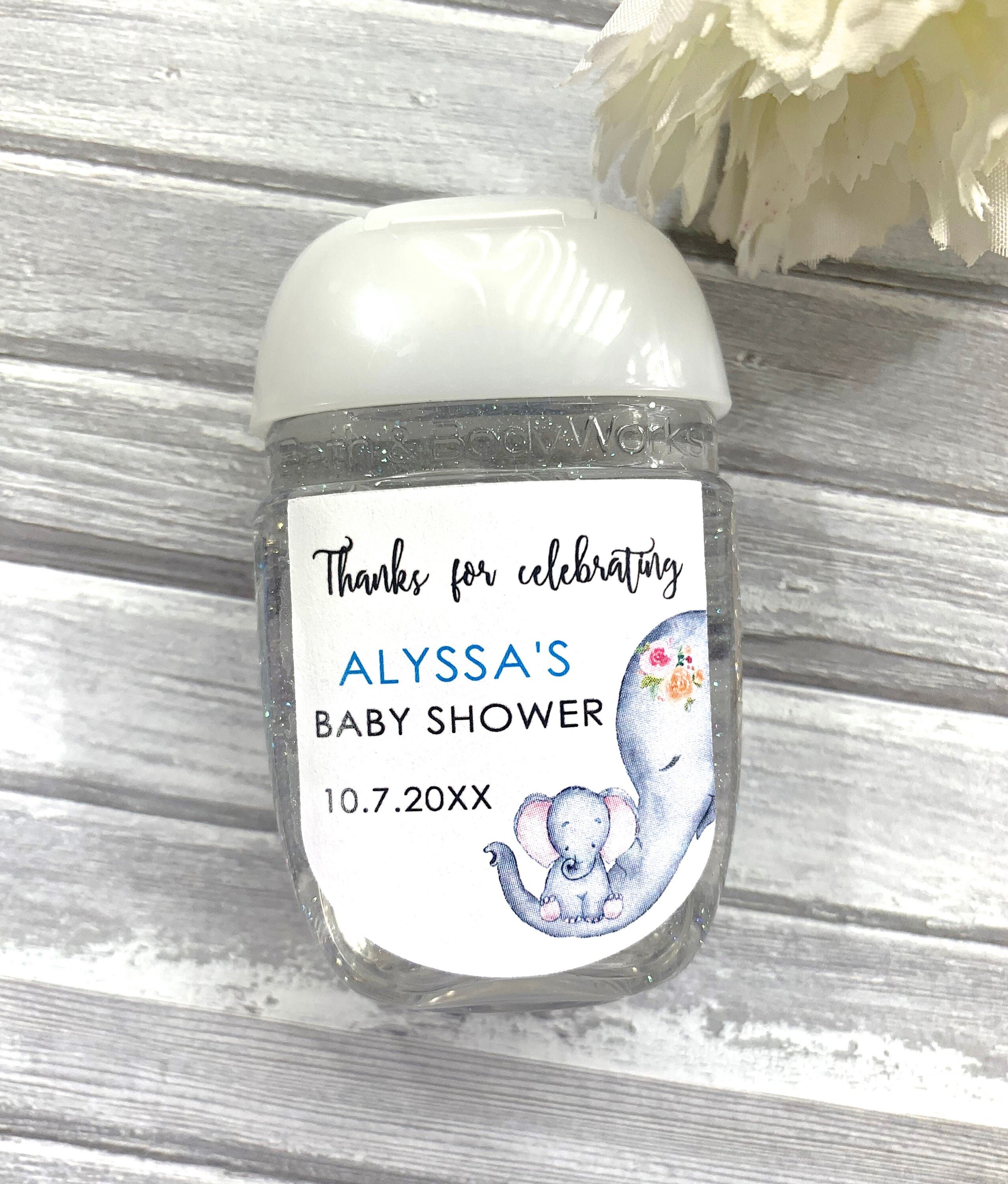 Baby shower stickers hand sanitizer labels printed stickers Etsy