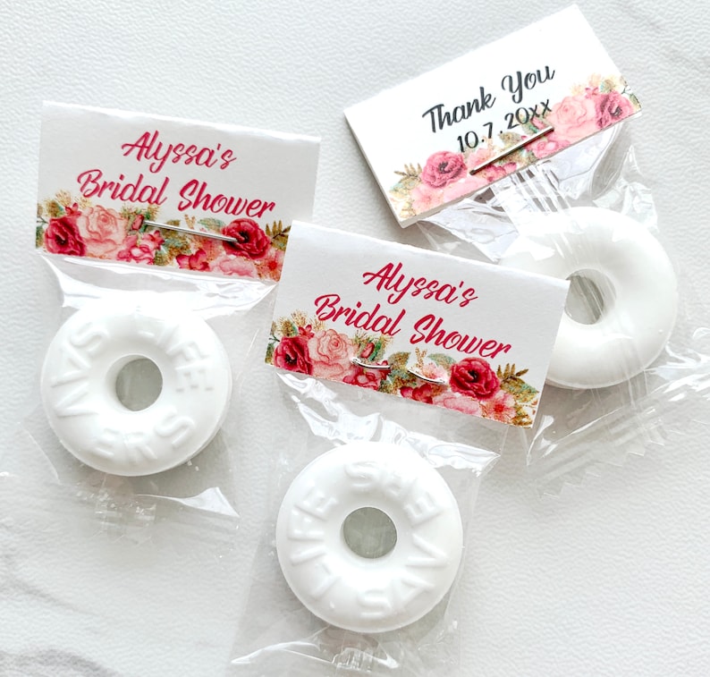 Bridal Shower Mint Favors Personalized Mints Assembled Mint Etsy