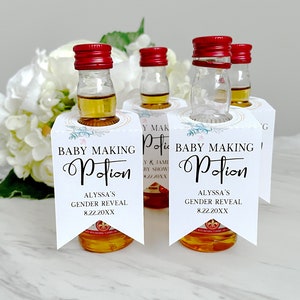 Personalized Baby Making Potion Tags: Mini Bottle Labels