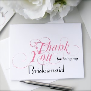 Bridesmaid Thank You Card: Wedding Party Appreciation