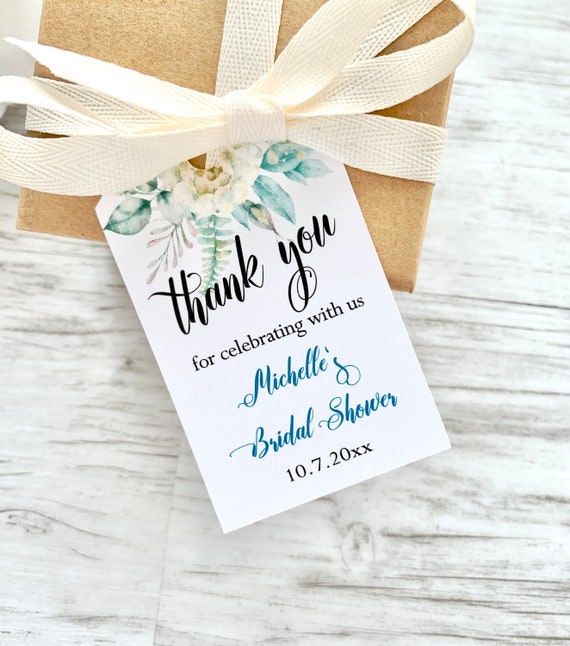 Bridal shower favor tags printed labels bridal shower decor Etsy