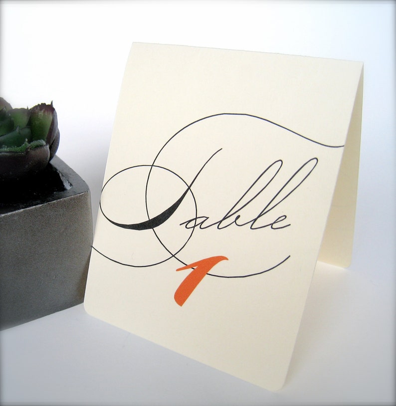 Folded table numbers wedding table numbers table number Etsy