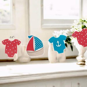 Nautical Baby Shower Garland: Little Sailor Banner, Coastal Decor