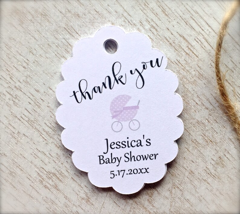 Baby Shower Tags Customized Baby Shower Tags Custom Favor Etsy