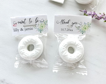 Mint to be wedding favors, personalized mints, wedding favors, mints for bridal shower