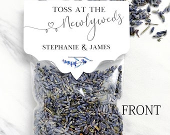 Personalized Wedding Toss Bags, wedding lavender buds, wedding send off, lavender toss