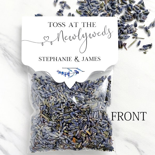 Personalized Lavender Toss Bags, Wedding Send Off Favors