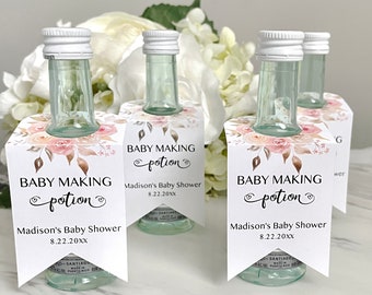 Baby Making Potion Tags, Personalized Baby Shower Tags, Thank You Tags ...