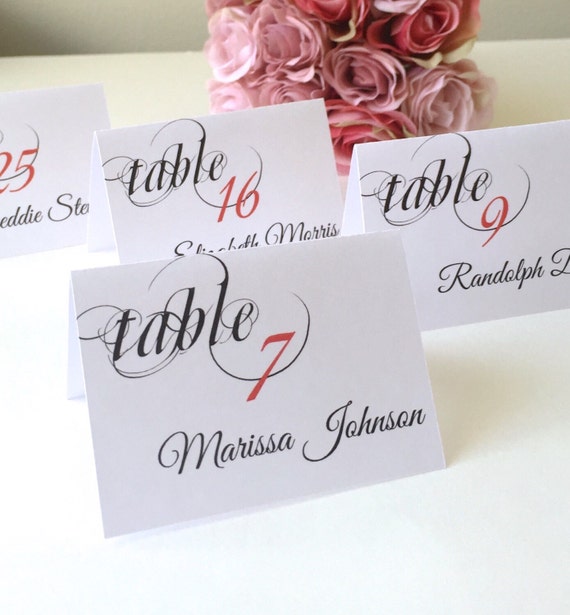 Wedding Place Cards Personalized Seating Cards Wedding Etsy