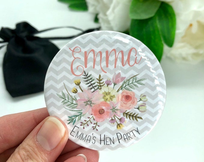 Personalised Bridesmaid Mirror, Bridesmaid Gift, Bridesmaid Box, Bride Mirror, Thank You Bridesmaid - Flower Girl - Mother of the bride