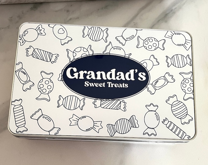 Personalised Sweet Tin for Him - Father's Day Gift for Dad, Grandad  - Gift for Him - Personalised Organisation Gift