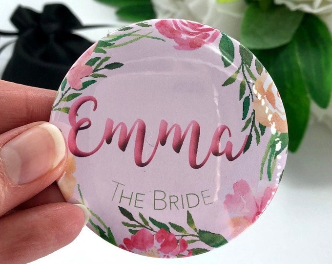 Personalised Bridesmaid Gift Mirror, Gift for Maid of Honour, Wedding Mirror, hen party mirror