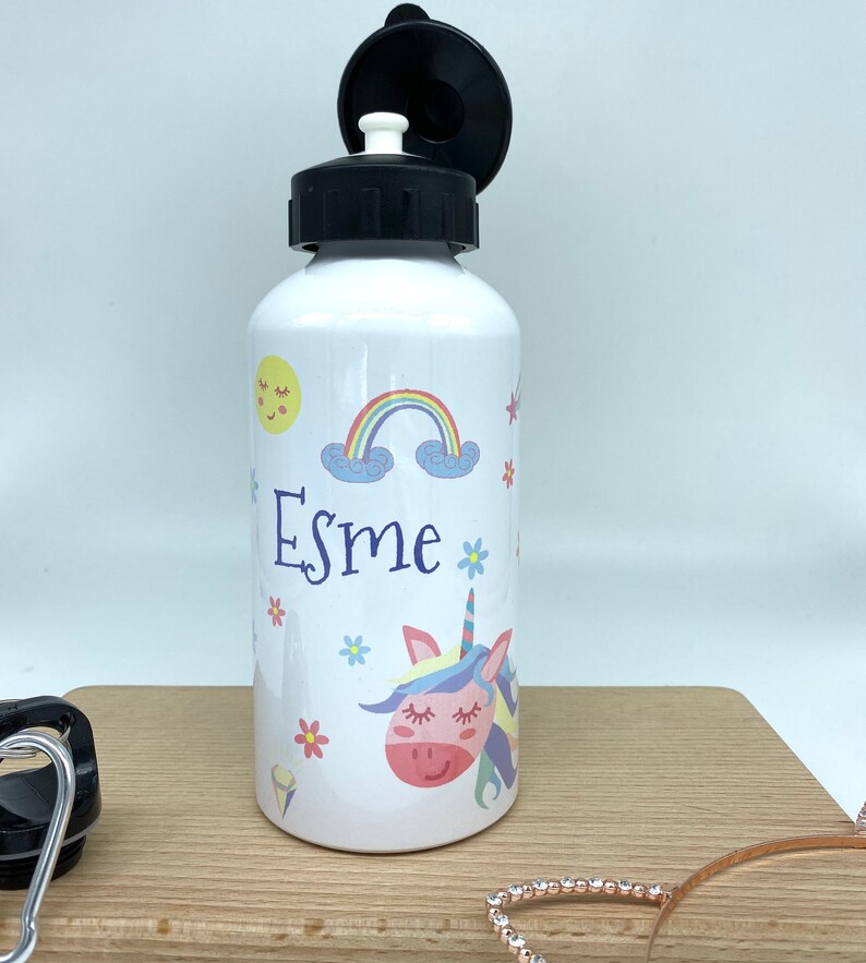 Botella De Agua Personalizada Niños Botella de agua personalizada de unicornio niños nombre | Etsy