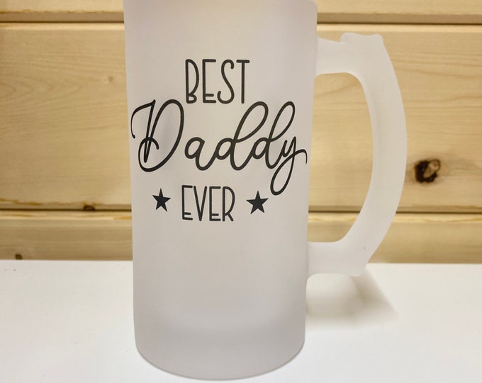 Best Dad / Daddy Beer Glass Mug - Grandad Beer Tankard - Father's Day Gifts for Dad / Daddy / Grandad