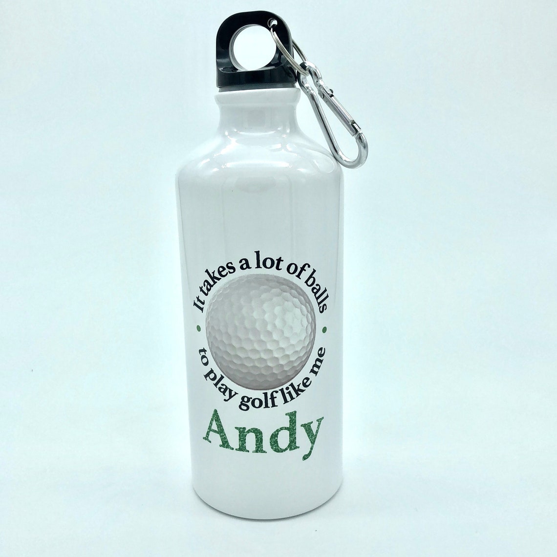 Personalised Golf Water Bottle Custom Name Steel Sports Etsy