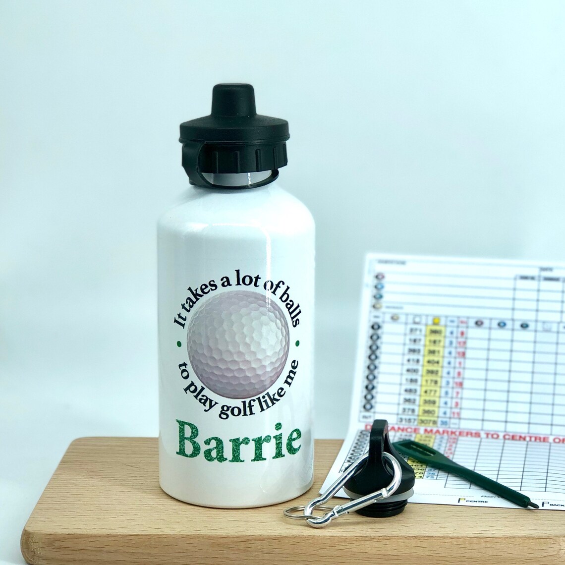 Personalised Golf Water Bottle Custom Name Steel Sports Etsy