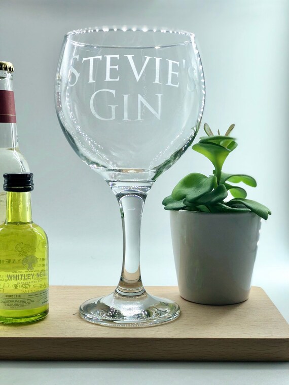 Custom Gin and Tonic Glasses Etched Gin Balloon Glass Gin Etsy
