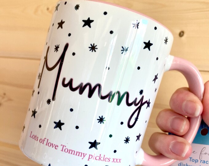 Mummy Mug First Mother’s Day Present for Mum, Mummy, Grandma or Nana - Personalised Mug with Message - Mum or Grandmother Gift from Kids